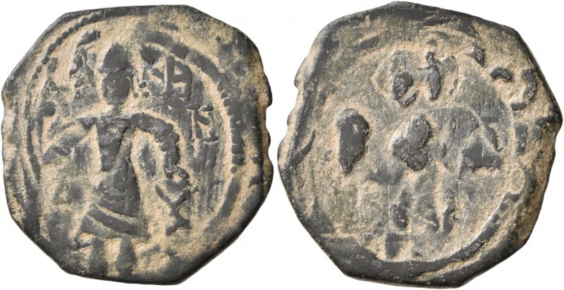 CRUSADERS. Edessa. Baldwin II, second reign, 1108-1118. Follis (Bronze, 22 mm, 4...