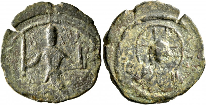 CRUSADERS. Edessa. Baldwin II, second reign, 1108-1118. Follis (Bronze, 21 mm, 4...