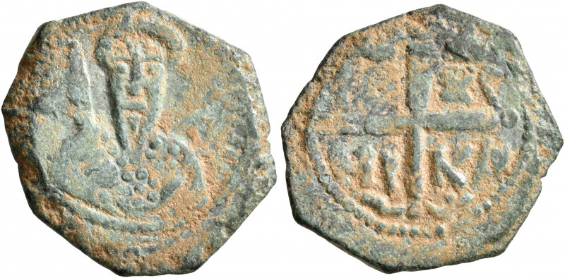 CRUSADERS. Antioch. Tancred, regent, 1101-1112. Follis (Bronze, 22 mm, 4.61 g, 6...