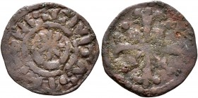 CRUSADERS. County of Tripoli. Raymond III, 1152-1187. Pougeoise (Bronze, 16 mm, 1.04 g). CIVITAS TRIPOLIIS Crescent with eight-pointed star within cir...