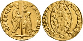 CRUSADERS. Venetians in the Levant. Ducat (Gold, 21 mm, 3.48 g, 6 h), imitating Venice, uncertain mint, struck in the name of Francesco Doná, 1545-155...