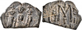 ISLAMIC, Time of the Rashidun. Pseudo-Byzantine types. Fals (Bronze, 17x25 mm, 6.82 g, 12 h), imitating a 'Cyprus follis', uncertain mint, 15/16-23/4 ...