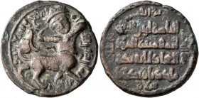 ISLAMIC, Anatolia & al-Jazira (Post-Seljuk). Artuqids (Mardin). Nasir al-Din Artuq Arslan, AH 597-637 / AD 1200-1239. Dirham (Bronze, 29 mm, 13.81 g, ...
