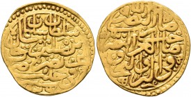 ISLAMIC, Ottoman Empire. Sulayman II Qanuni ('the Lawgiver'), AH 926-974 / AD 1520-1566. Sultani (Gold, 20 mm, 3.43 g, 7 h), Halab, AH 926 / AD 1520. ...