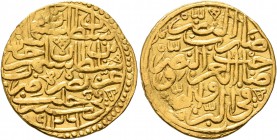 ISLAMIC, Ottoman Empire. Sulayman II Qanuni ('the Lawgiver'), AH 926-974 / AD 1520-1566. Sultani (Gold, 19 mm, 3.51 g, 6 h), Halab, AH 926 / AD 1520. ...