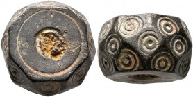ISLAMIC, Islamic Weights. Circa 10-13th centuries. Weight of 5 Mithqāls (Bronze, 17 mm, 20.81 g), a Seljuk or Beylik coin weight in the form of a poly...