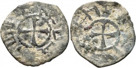 ARMENIA, Cilician Armenia. Baronial. Roupen I, 1080-1095. Pogh (Bronze, 21 mm, 2.41 g). Small cross pattée. Rev. Small cross pattée. AC 245. Rare. Ear...