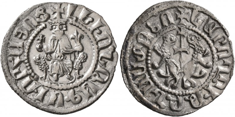ARMENIA, Cilician Armenia. Royal. Levon I, 1198-1219. Tram (Silver, 23 mm, 2.70 ...