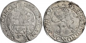 ITALY. Correggio (conti). Camillo d’Austria, 1597-1605. Tallero da 70 Soldi (Silver, 41 mm, 24.88 g, 7 h), imitating a Leeuwendaalder of the Republiek...