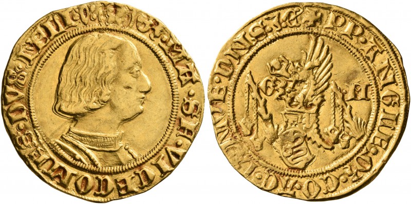 ITALY. Milano (Duchi). Galeazzo Maria Sforza, 1466-1476. Ducato (Gold, 23 mm, 3....