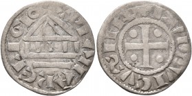 SWITZERLAND. Wallis. Sitten. Denier (Silver, 18 mm, 0.93 g, 1 h), St. Maurice, circa 1250-1300. XPIANA RELIGIO Cross with four pellets in angles. Rev....