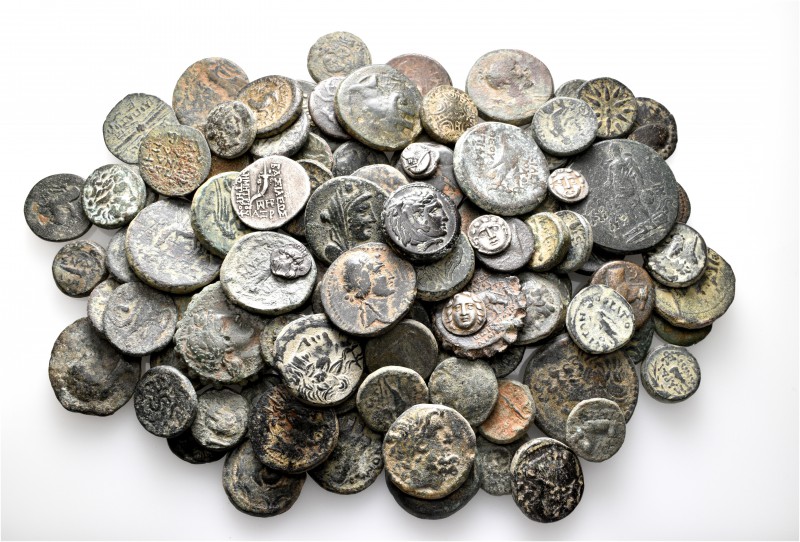 A lot containing 8 silver and 103 bronze coins. All: Greek. Fair to very fine. L...