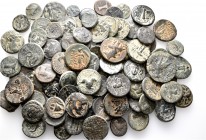 A lot containing 94 bronze coins. All: Greek. Fair to very fine. LOT SOLD AS IS, NO RETURNS. 94 coins in lot.