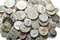 A lot containing 98 bronze coins. All: Roman Provincial. Fine to very fine. LOT SOLD AS IS, NO RETURNS. 98 coins in lot.
