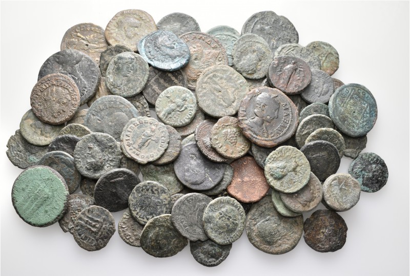 A lot containing 85 bronze coins. All: Roman Provincial. Fair to fine. LOT SOLD ...