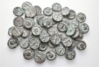 A lot containing 48 bronze coins. All: Alexandrian Tetradrachms of the late 3rd century AD. Fine to about very fine. LOT SOLD AS IS, NO RETURNS. 48 co...