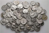 A lot containing 86 silver coins. All: Roman Imperial Denarii. Fine to good very fine. LOT SOLD AS IS, NO RETURNS. 86 coins in lot.