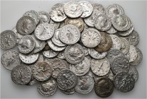 A lot containing 68 silver coins. All: Roman Imperial Antoniniani. About very fine to about extremely fine. LOT SOLD AS IS, NO RETURNS. 67 coins in lo...