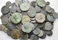 A lot containing 115 bronze coins. Includes: Greek and Roman. Fine to very fine. LOT SOLD AS IS, NO RETURNS. 115 coins in lot.