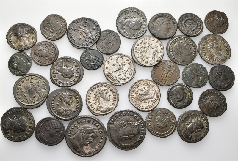 A lot containing 31 bronze coins. All: Roman Imperial. Some Antoniniani with dec...