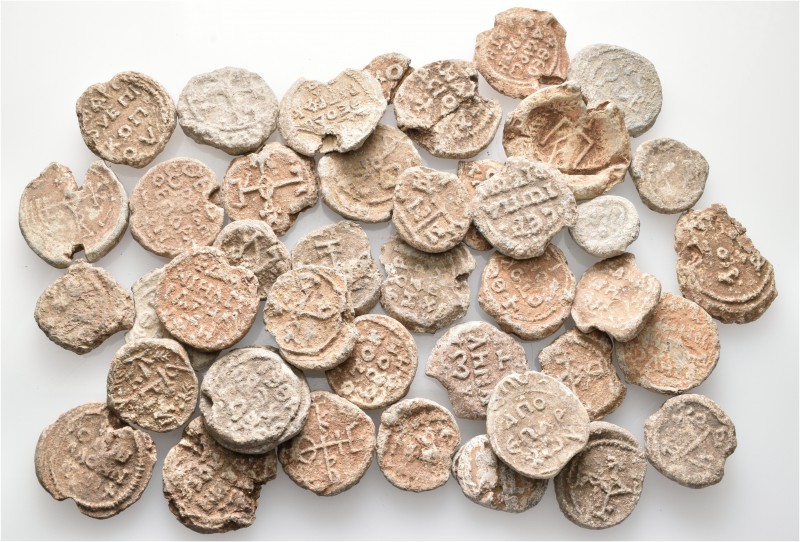 A lot containing 40 lead seals. All: Byzantine. Fair to good fine. LOT SOLD AS I...
