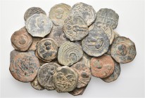 A lot containing 29 bronze coins. All: Crusaders. Fair to good fine. LOT SOLD AS IS, NO RETURNS. 29 coins in lot.


From a collection of Arab-Byzan...