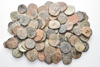 A lot containing 84 bronze coins. All: Arab-Byzantine. Fine to about very fine. LOT SOLD AS IS, NO RETURNS. 84 coins in lot.


From a collection of...