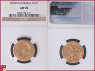 Sovereign, 1926P (Perth mint), Gold, Fr. 40, in NGC holder nr. 3824722-015. NO (0%) BUYER'S PREMIUM ON THIS LOT.

AU 58