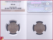 1 Cent, 1904 H, KM 3, in NGC holder nr. 3824784-004

MS 66