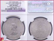 Dollar, 1927, Silver, L&M-49, KM Y-318A Memento, 6 pointed stars, in NGC holder nr. 3824784-006, scratches, cleaned

UNC DETAILS