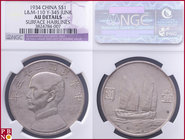 Junk Dollar, 1934, Silver, L&M-110, KM Y-345, in NGC holder nr. 3824784-007, surface hairlines

AU DETAILS