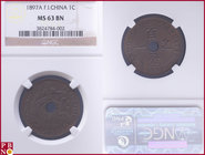 1 Cent, 1897 A, KM 8 , in NGC holder nr. 3824784-002

MS 63 BN