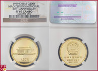 400 Yuan (1/2 Ounce), 1979, Gold, Mao Zedong Memorial 30th anniversary, Fr. 4, in NGC holder nr. 3593096-056. NO (0%) BUYER'S PREMIUM ON THIS LOT.

...