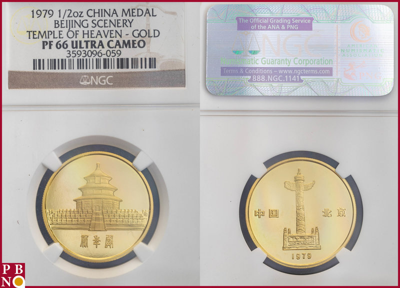 1/2 Ounce, 1979, Gold, Beijing Scenery Temple Of Heaven, in NGC holder nr. 35930...