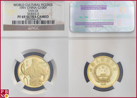 100 Yuan, 1991, World Cultural Figures, Gold, Yan Di Series II, Fr. 41, mintage 10.000 coins, in NGC holder nr. 3593096-077- NO (0%) BUYER'S PREMIUM O...