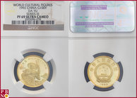 100 Yuan, 1992, World Cultural Figures, Gold, Da Yu Series III, Fr. 48, mintage: 10.000 coins, in NGC holder nr. 3593096-078. NO (0%) BUYER'S PREMIUM ...