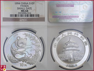 10 Yuan, 1994, 1 ounce Silver Panda Large Date, KM Y-416, in NGC holder nr. 3593096-016

MS 67