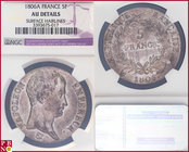 5 Francs, 1806 A, Silver, Napoleon Bonaparte Empereur, Gad 581, KM 673.1, in NGC holder nr. 3393675-017, surface hairlines

AU DETAILS