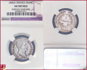 Franc, 1806 A, Silver, Napoleon Bonaparte Empereur, Gad 444, KM 672.1, in NGC holder nr. 3393675-011, surface hairlines

AU DETAILS