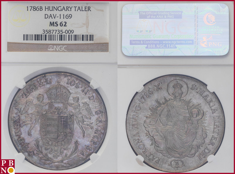 Joseph II (1780-1790), Taler, 1786 B (Kremnica / Kremnitz mint), Silver, Dav 116...