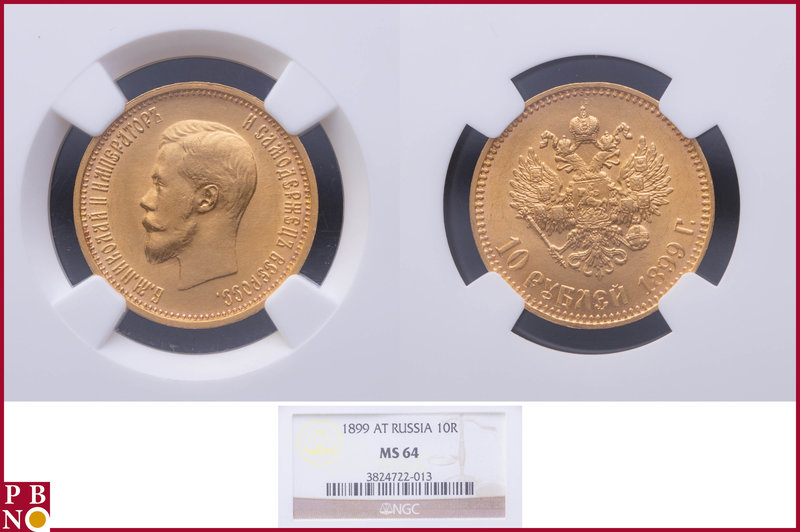 Nicholas II (1894-1917), 10 roubles, 1899 ΑΓ (Apollo Grashof mintmaster), Gold, ...