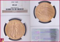 20 Dollars, 1927, Gold, Fr. 185, in NGC holder nr. 3587736-017. NO (0%) BUYER'S PREMIUM ON THIS LOT.

MS 64