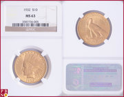 10 Dollars, 1932, Gold, Fr. 166, in NGC holder nr. 3587736-005. NO (0%) BUYER'S PREMIUM ON THIS LOT.

MS 63