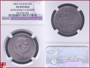 50 Cents, 1883, Silver, KM 6, in NGC holder nr. 3824784-008, improperly cleaned

AU DETAILS