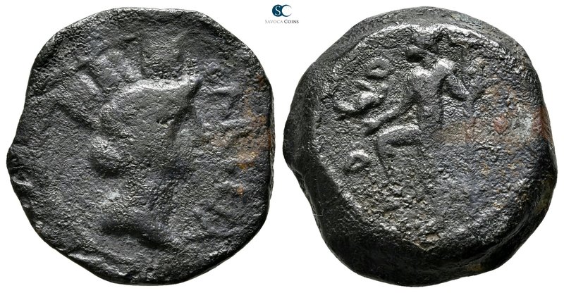 Iberia. Carteia after 44 BC. 
Semis AE

22mm., 8,16g.



nearly very fine