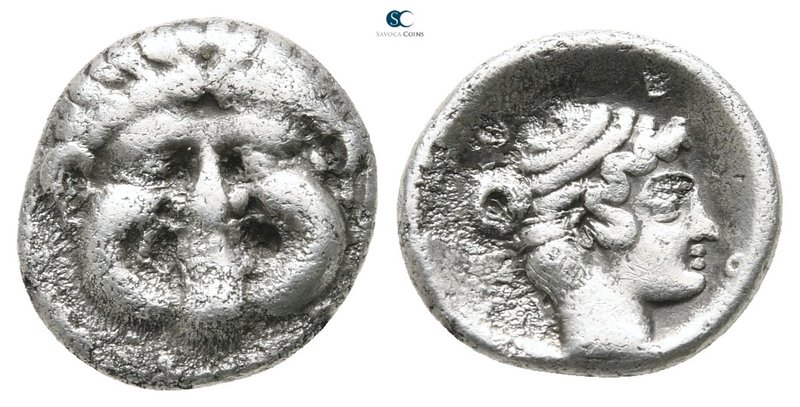 Macedon. Neapolis 405-385 BC.
Hemidrachm AR

13mm., 1,72g.

very fine