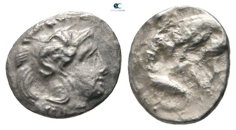 Lucania. Herakleia 432-420 BC. 
Diobol AR

10mm., 0,79g.



fine