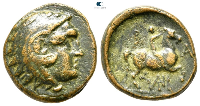 Kings of Macedon. Antigonos II Gonatas 277-239 BC. 
Unit Æ

18mm., 5,25g.

...
