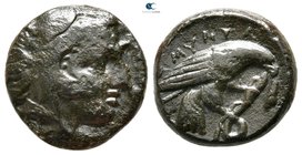Kings of Macedon. Aigai or Pella mint. Amyntas III 393-369 BC. Bronze Æ