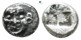 Macedon. Neapolis 500-480 BC. Diobol AR